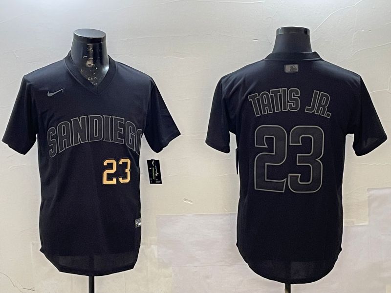 Men San Diego Padres #23 Tatis jr Black Throwback Game 2025 Nike MLB Jersey style 3